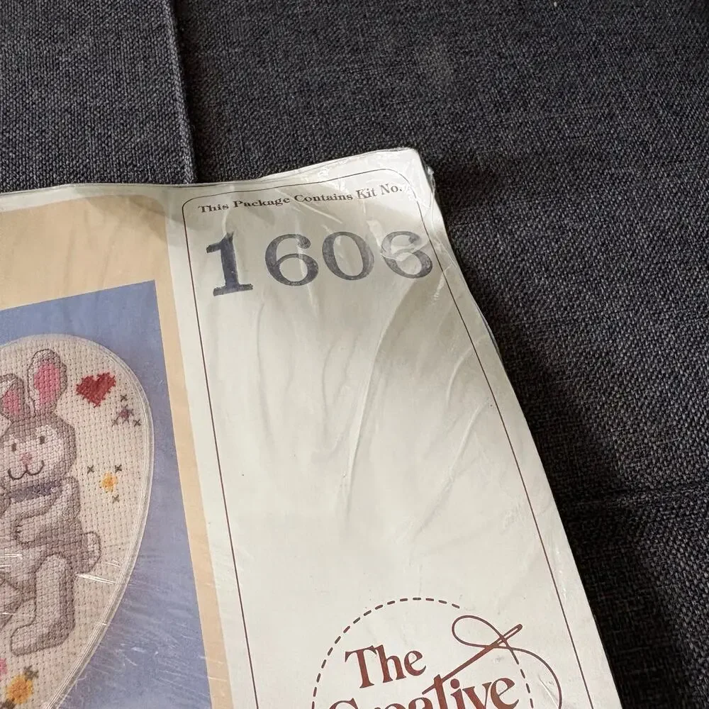 Bear & Bunny Switch Plate Vintage Counted Cross Stitch Kit The Creative Circle